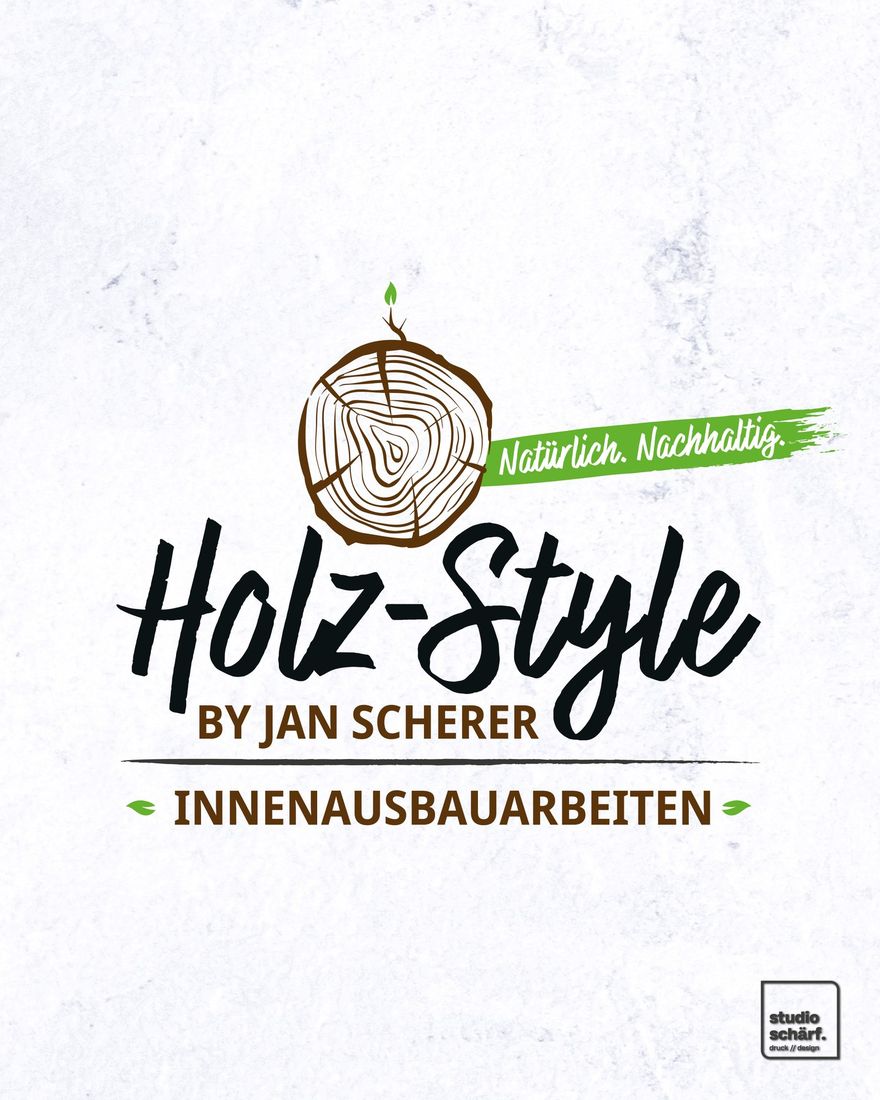 Logo-Design für Holz-Style by Jan Scherer, Innenausbauarbeiten