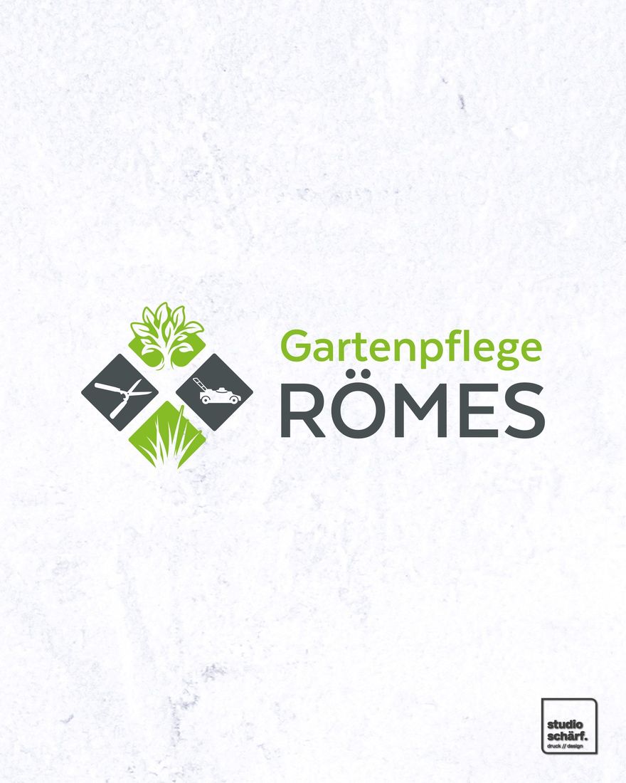 Logo-Design für Gartenpflege Römes